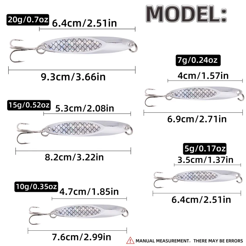 1PCS Silver-plated Metal Vib Spinners Spoon Lures With Laser Lure Sticker Artificial Fish Scale Skin Spoon Lure Hard Bait 5g-20g - imagen 4