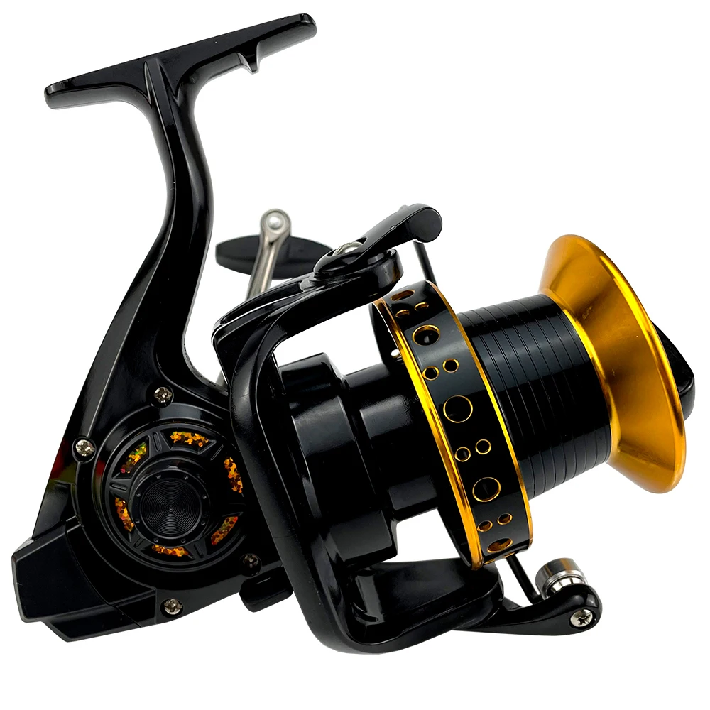 Carretes de pesca giratorios Carrete de pesca de mar fundido 9000 10000 120000   Relación de engranaje modelo 4.0:1 para todas las aguas arrastre máximo 20 kg 25 kg 30 kg - imagen 4