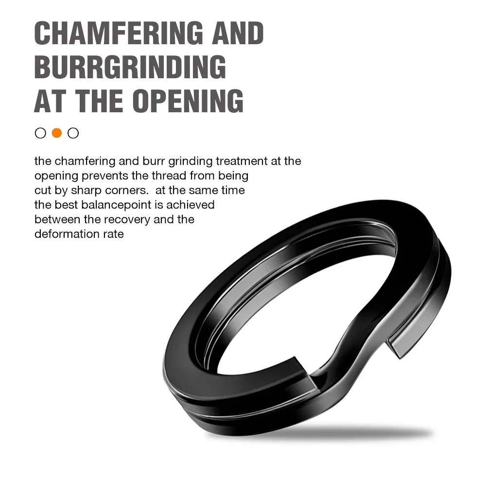 Conector de anillo dividido de acero inoxidable de 3,5-12mm, anillo dividido de Pesca, fuerza, doble círculo, broche redondo, accesorios de Pesca - imagen 4