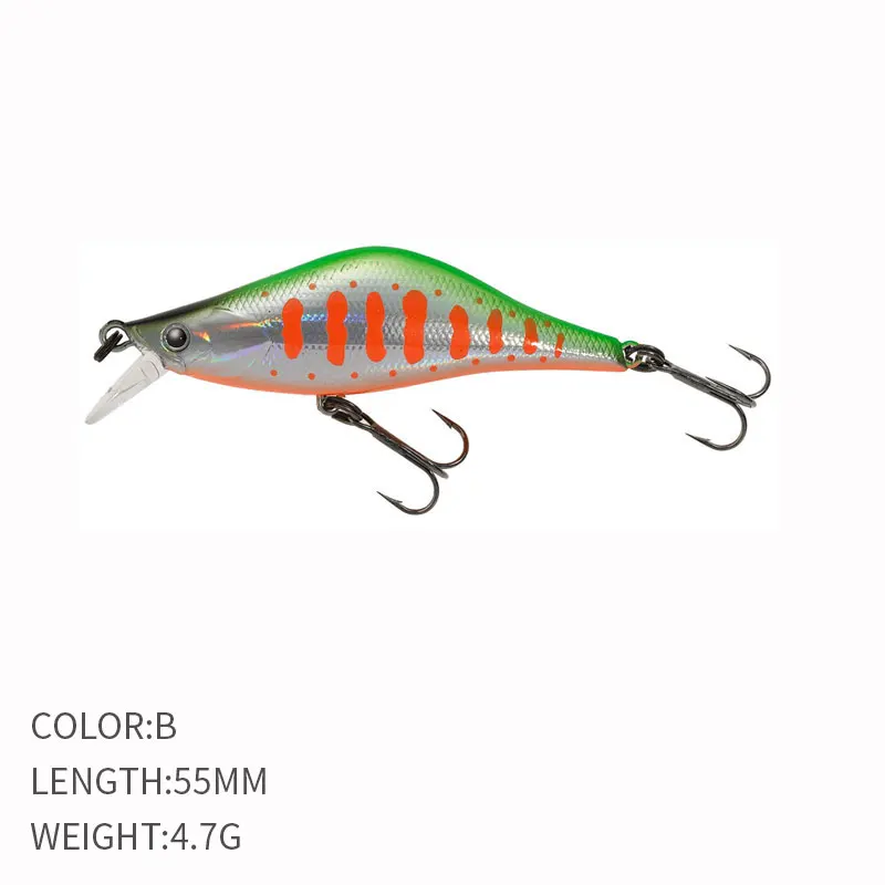 Mini señuelos de pesca de pececillos que se hunden, 55mm, 2022g, cebo Artificial, Wobbler, trucha, lubina, pesca de carpa, novedad de 4,7 - imagen 4