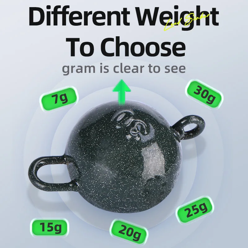 WEIH 5 uds. Plomo de plomo de contrapeso de hilo anticaída inferior Luya plomo de resorte - imagen 5