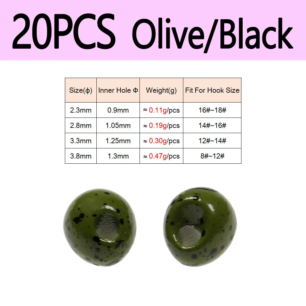 20pcs OliveIBlack