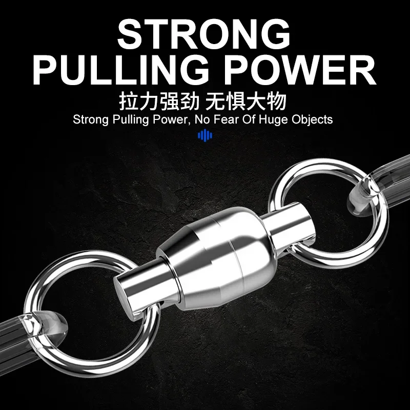 OBSESSION LT007 10 unids/bolsa 0 # -10 #   Giratorio resistente del rodamiento de bolas del acero inoxidable con giratorios sólidos del conector del señuelo de la pesca del anillo - imagen 5