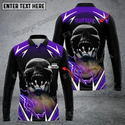 Polo manga larga para pesca deportiva – Calavera rayo 3D