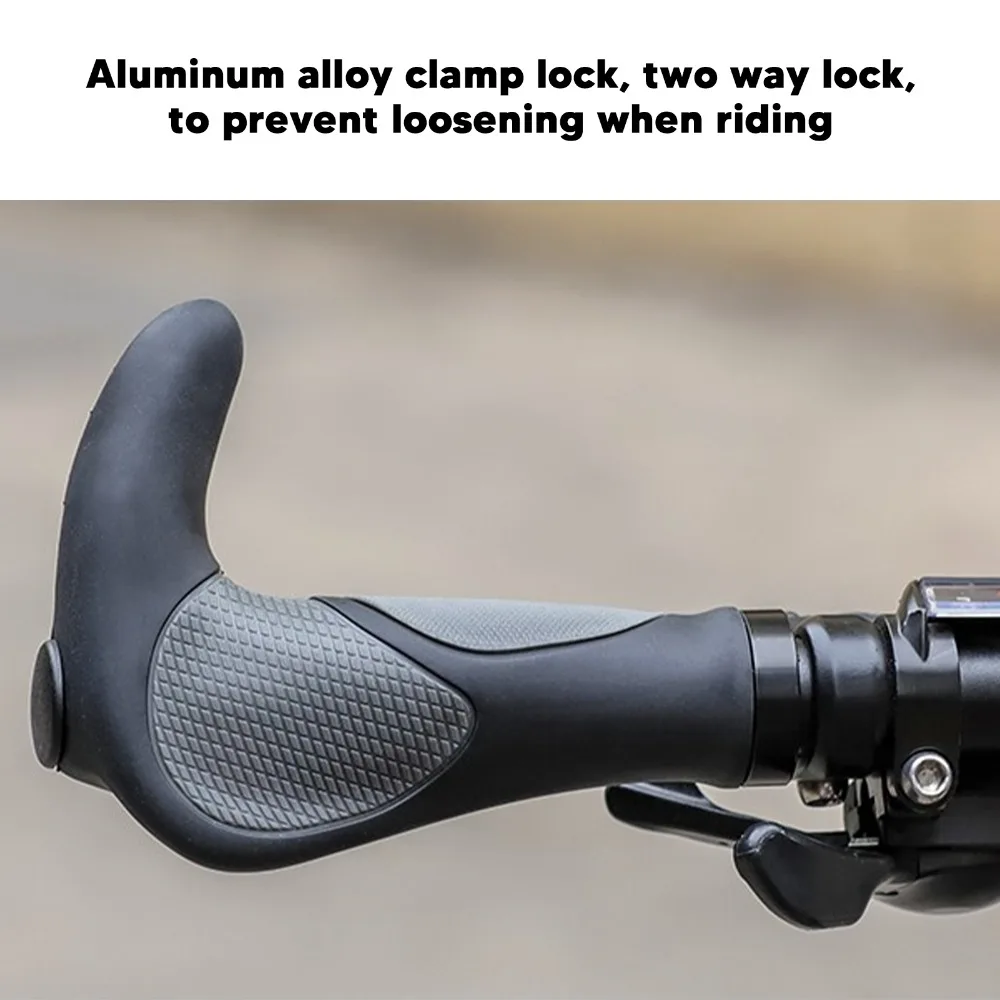 Empuñaduras ergonómicas para manillar de bicicleta de montaña, empuñaduras de goma para sujetar bicicletas con llave, empuñaduras antideslizantes con absorción de impacto - imagen 3