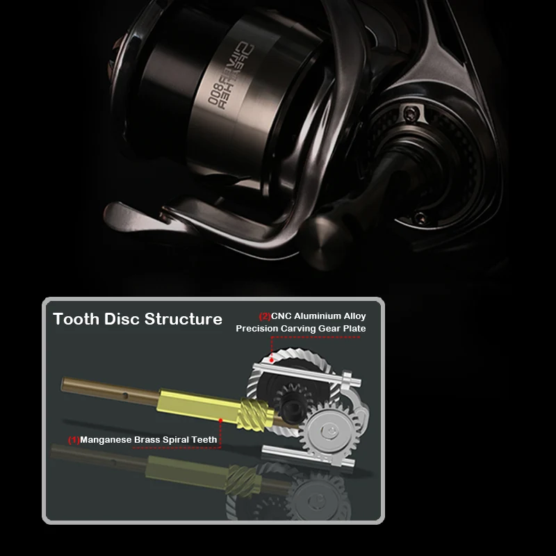 PURELURE-carrete de pesca giratorio de carbono ultraligero, pluma de plata 6,2: 1, carrete de señuelo poco profundo para juego ligero Ajing, 800 - imagen 5