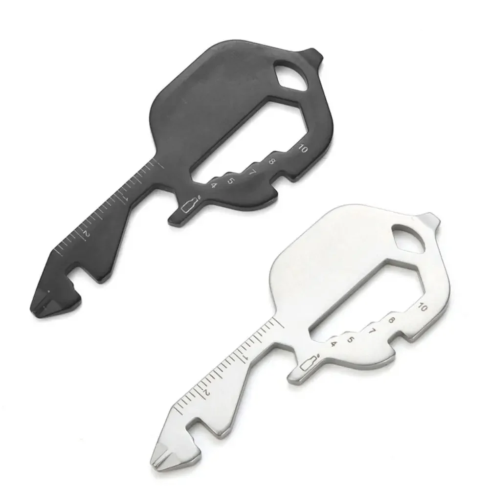 Nuevo abridor de botellas de tarjetas de acero inoxidable, herramienta pequeña multifuncional, hebilla de montañismo, llavero portátil para acampar al aire libre - imagen 3