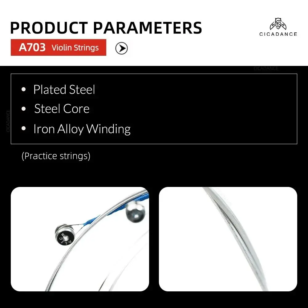 4/4 3/4 1/2 1/4 1/8 A703 cuerdas de violín reemplazo E A D G cuerdas cuerda de violín cuerda de níquel bobinado Alice cuerdas concierto - imagen 5