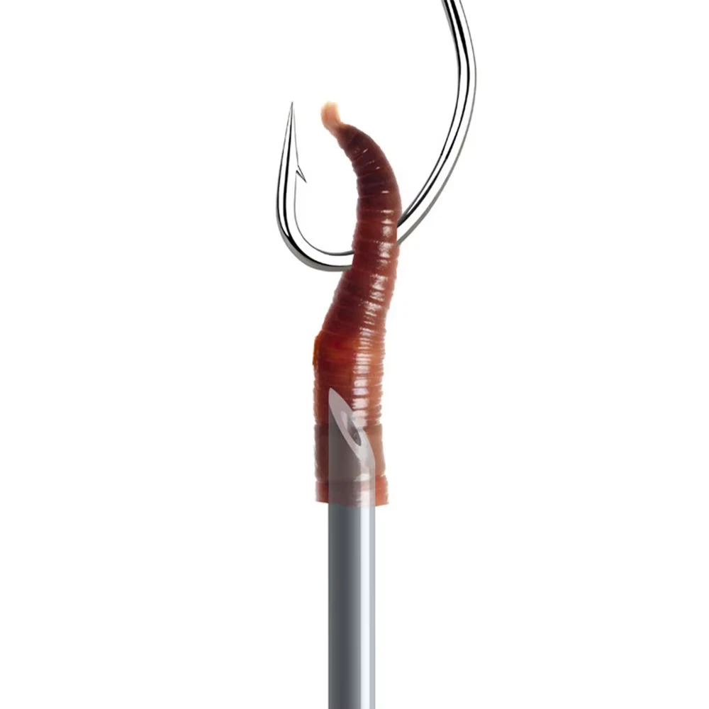 5 paquetes de alfileres de aguja de enganche de lombriz de tierra rápida, herramientas de pesca con aguja de Gas hueca, perforadora de aguja de cebo de gusano, agujas de gancho sin escape - imagen 3