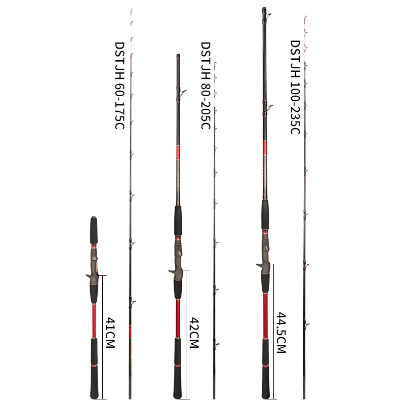 DSNY FUJI Super duro barco de aguas profundas carrete eléctrico Jigging caña cebo 150-550g alto carbono Deap océano caña de pescar 1.75M2.05M2.35M - imagen 5