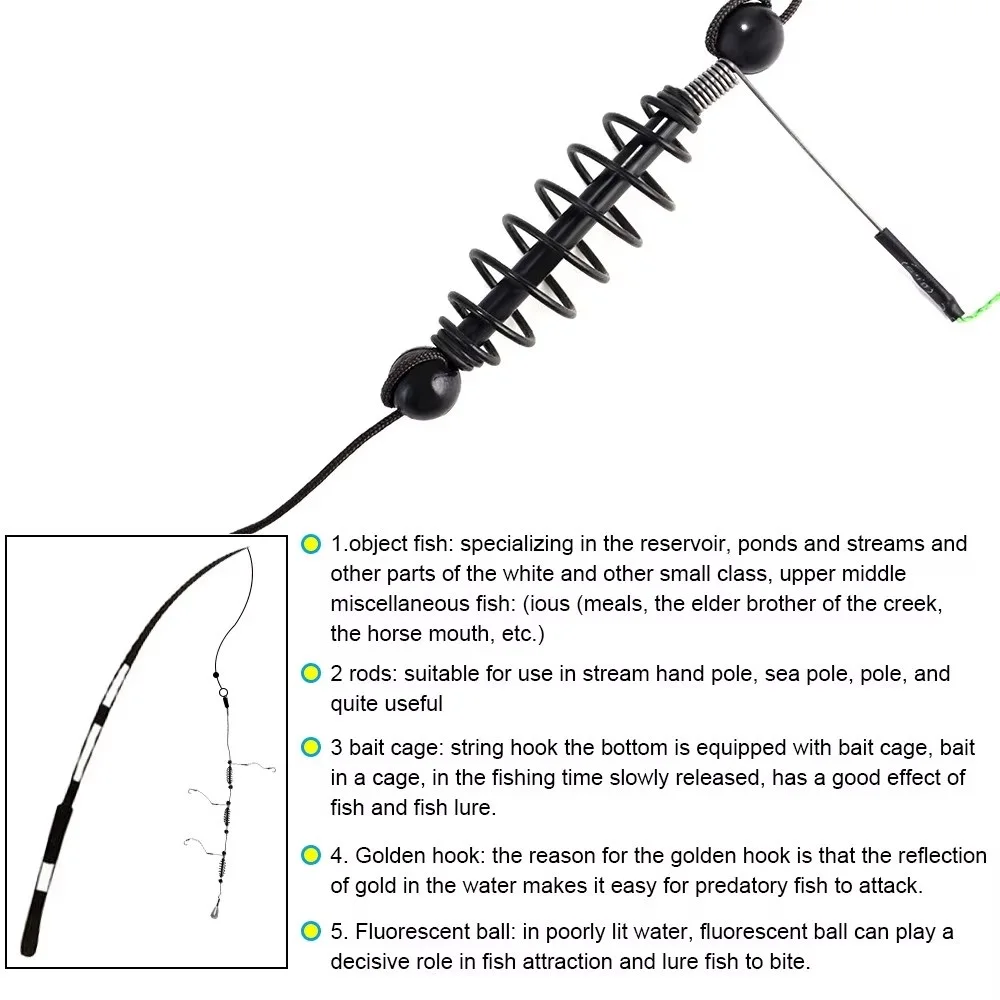 NGB 15-35g anzuelo de pesca señuelo Artificial cebo jaula conjunto alimentador de pesca Baitholder carpa plomo línea giratoria surtido - imagen 5