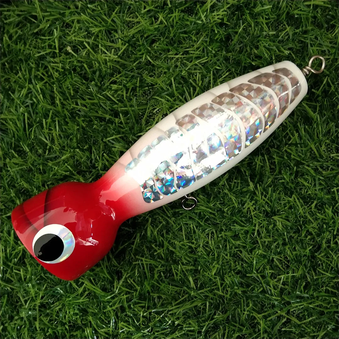 Swolfy-señuelo de curricán de madera GT Topwater, superficie Popper Stick, señuelo de agua salada, barco de aguas profundas, aparejos de pesca, Swimbait, 17CM, 116g - imagen 2