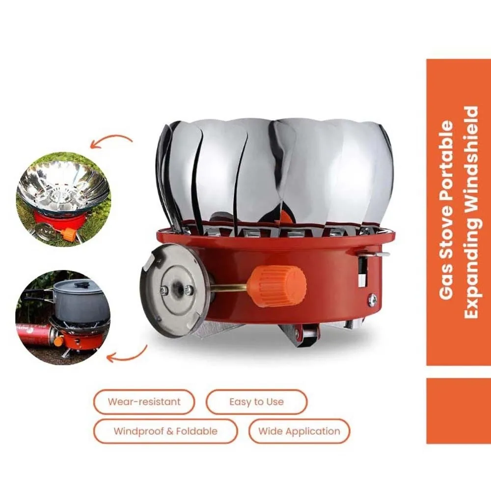 Estufa de cocina de 2800W, estufa de Cassette de loto, quemador de Gas plegable portátil compacto, cocina de Gas para Fondue ligera a prueba de viento, barbacoa al aire libre - imagen 4