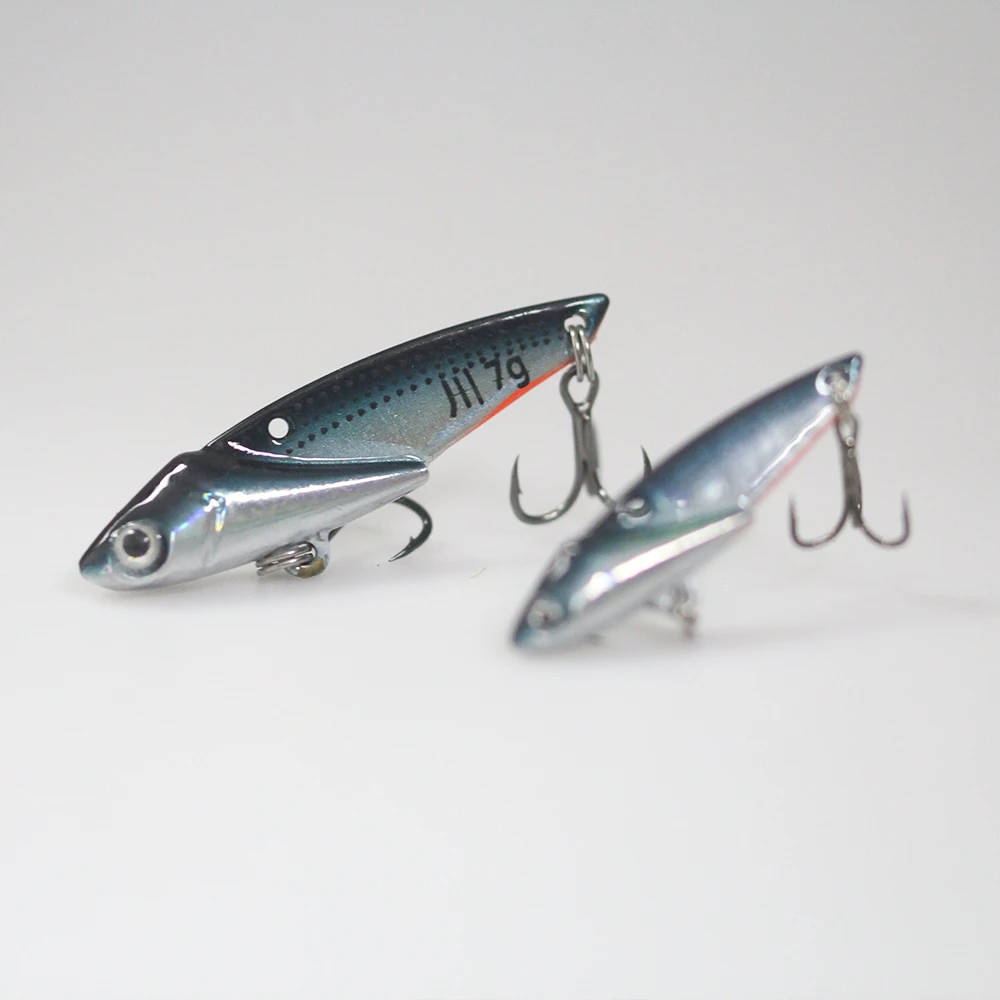 Señuelo de pesca de Metal que se hunde VIB, 3,5g, 7g, cuchara de vibración, cebos duros Crankbait Wobbler Swimbait, aparejos de cicla VIB, 1 unidad - imagen 4