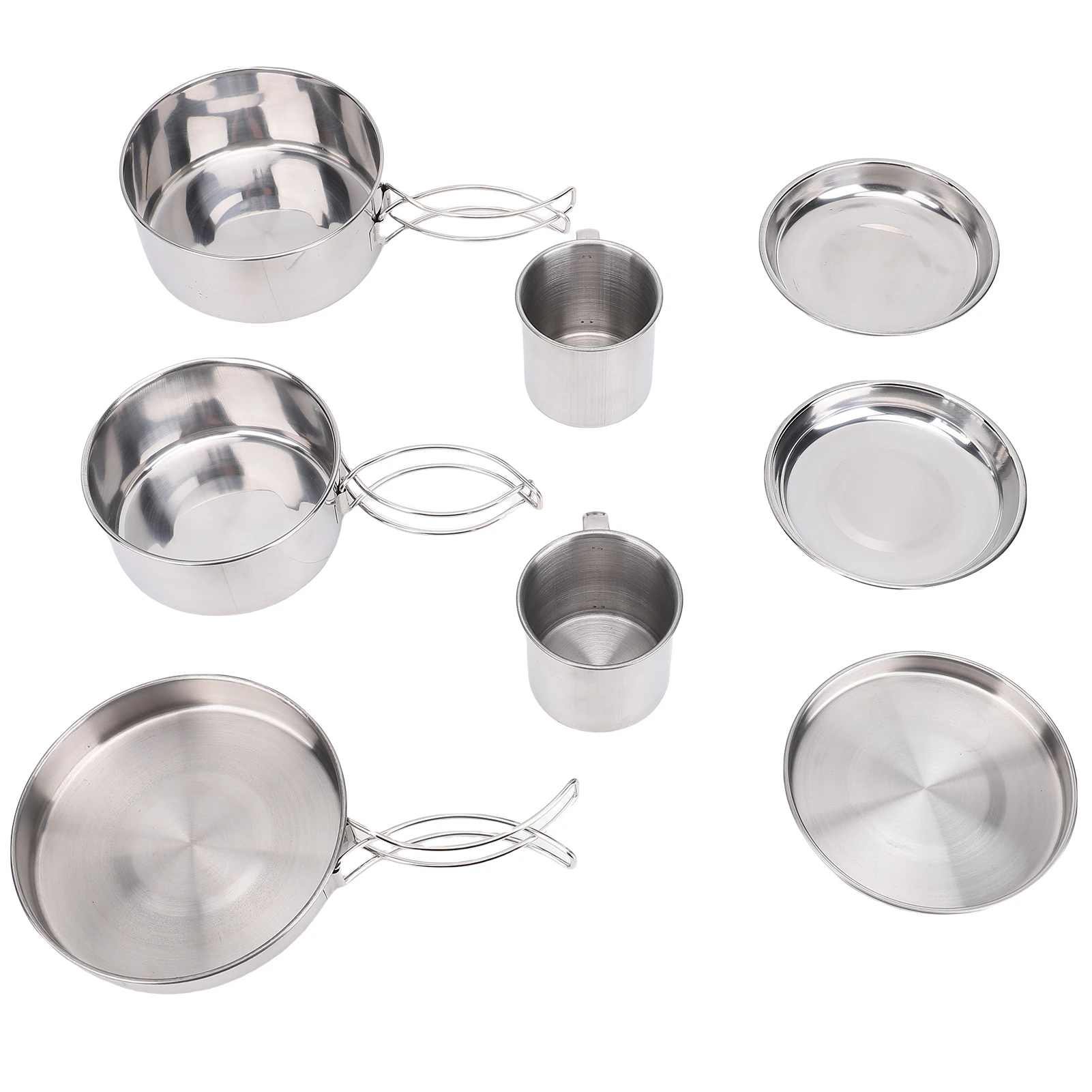 Juego de pícnic al aire libre, utensilios de cocina de acero inoxidable para acampar, juego de utensilios para acampar para acampar al aire libre, Picnic para 4-5 personas