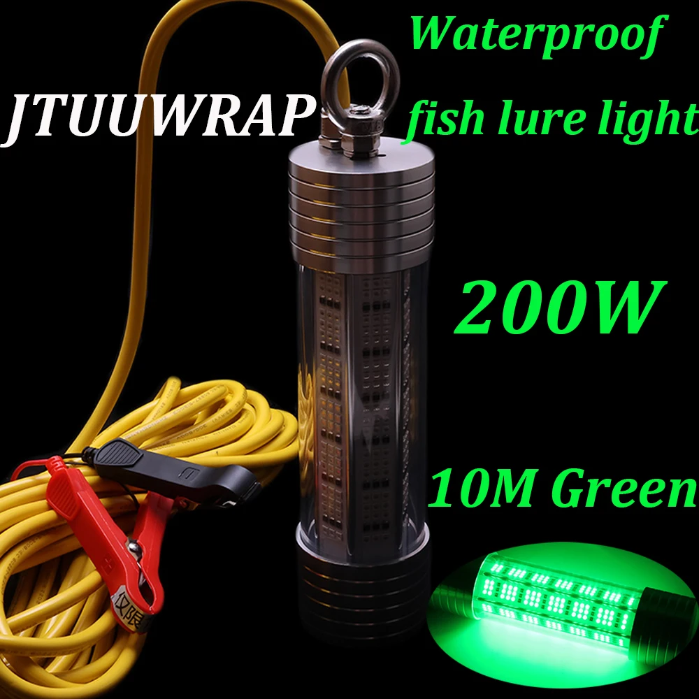 Luz Subacuática 200W 12V Pesca - Cable 10m Verde Blanco - imagen 4