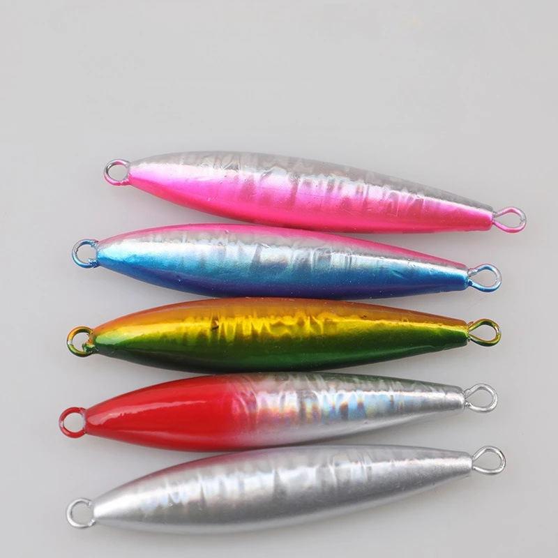 Señuelo de Pesca Testar 20g 30g 40g plantilla de Metal con gancho de hoja Distace costera Jig Head Wobblers cebo para lubina caballa Pesca - imagen 5