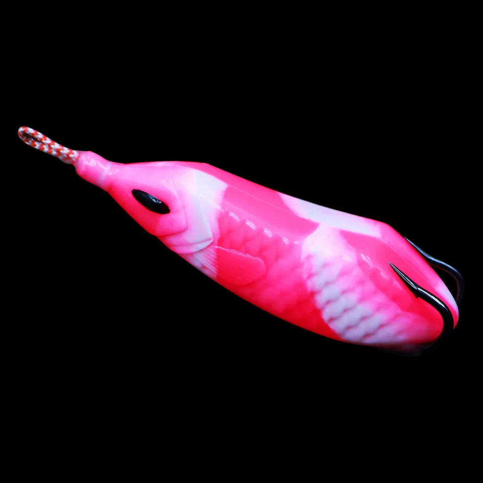 Cebo de rana, 8cm, 15g, perca de rana modificada, cebo de pescado negro, agua flotante, cebo suave de fundición larga - imagen 5