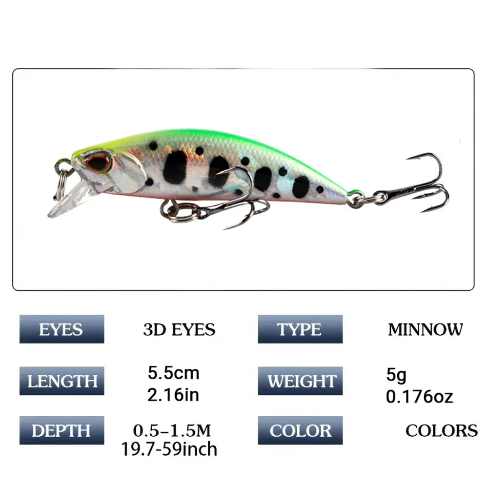 Señuelo Minnow Wobbler artificial – Jerkbait hundimiento para trucha - imagen 2