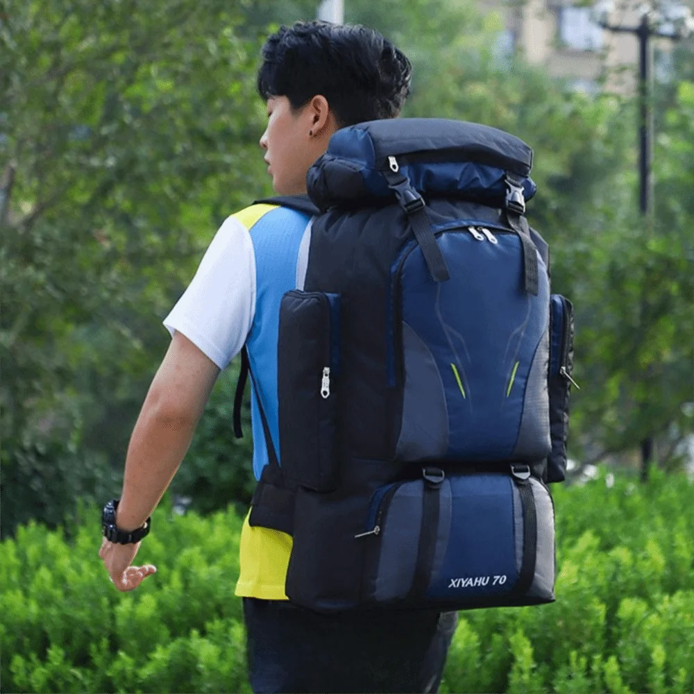 Nueva mochila de senderismo de 70L, Material Oxford, mochila impermeable para acampar, bolsa ligera de alta capacidad para Montañismo al aire libre, bolsa de viaje - imagen 4