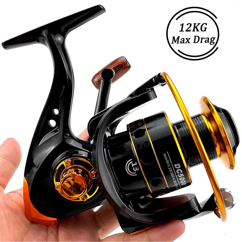 Ghotda-carrete de pesca Jigging 1000-7000Metal, relación de engranaje 5,2: 1, lanzamiento de tiro largo, agua salada, Surf, Mar Grande, giratorio