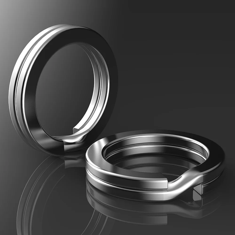 Anillos divididos de pesca de 1000 unids/lote para cebo duro, Conector de acero inoxidable-12 0 #, anillos divididos de doble bucle para señuelo, venta al por mayor - imagen 3