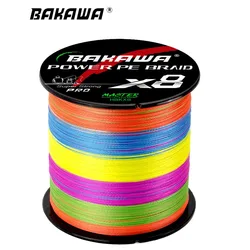 BAKAWA 8 hebras 500M hilo de pescar trenzado X8 PE hilo de pescar multifilamento alambre de pesca de carpa accesorios de pesca equipo pesca