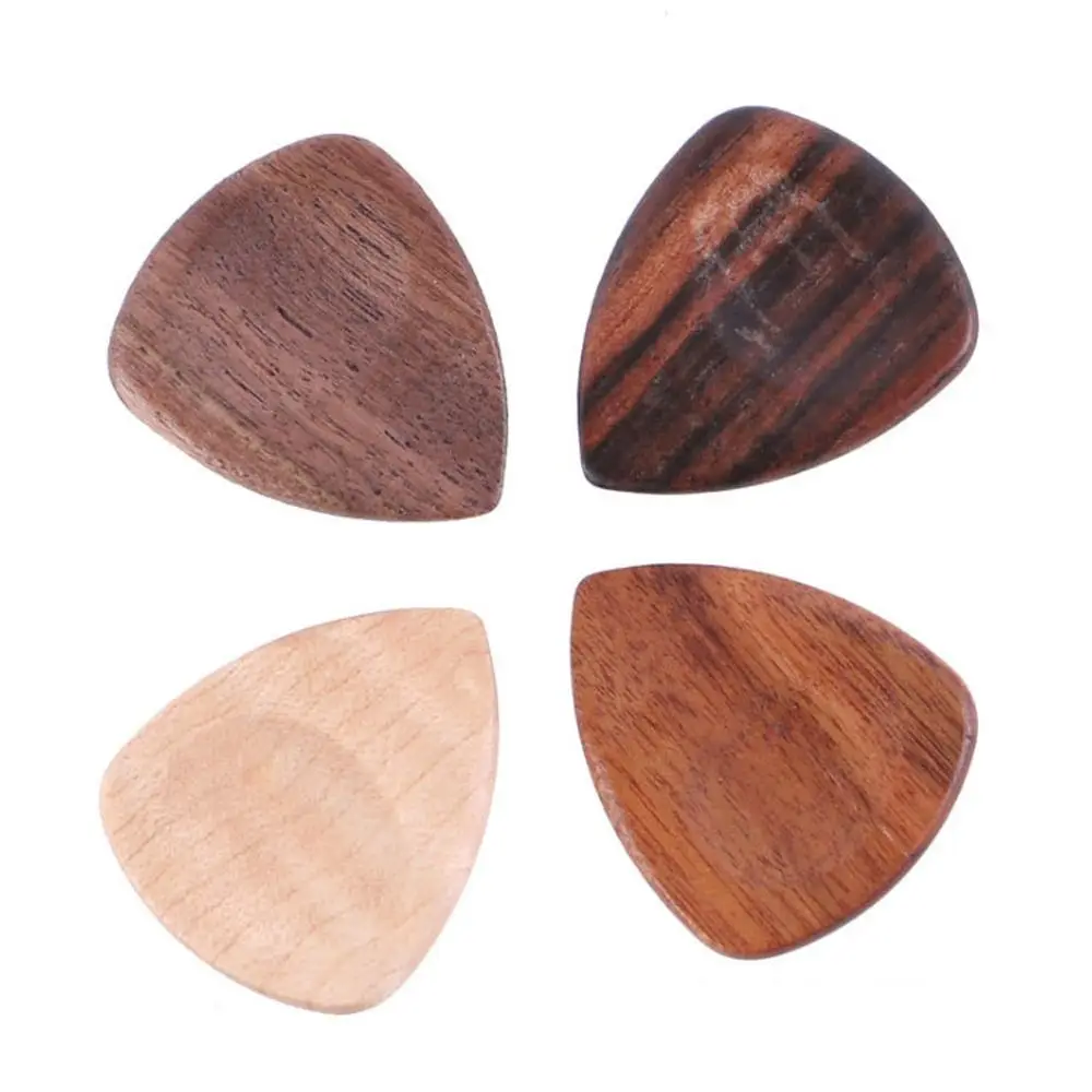Púas de guitarra acústica de madera, 1 piezas, ukelele Plectrum, púas de forma de corazón, púas de guitarra eléctrica, se pueden perforar, colgante, regalo - imagen 2