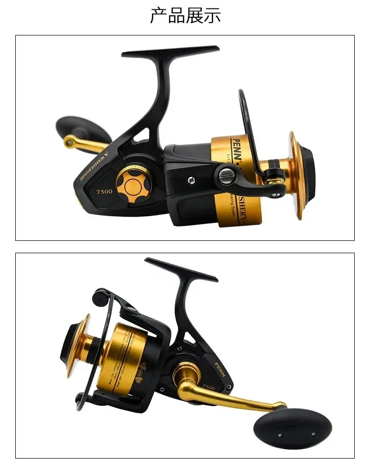 Spinfisher-carrete de pesca Spinfisher SSV 6500-9500, de cuerpo metálico, para agua salada, IPX5, para atún de mar profundo, EE. UU. - imagen 5