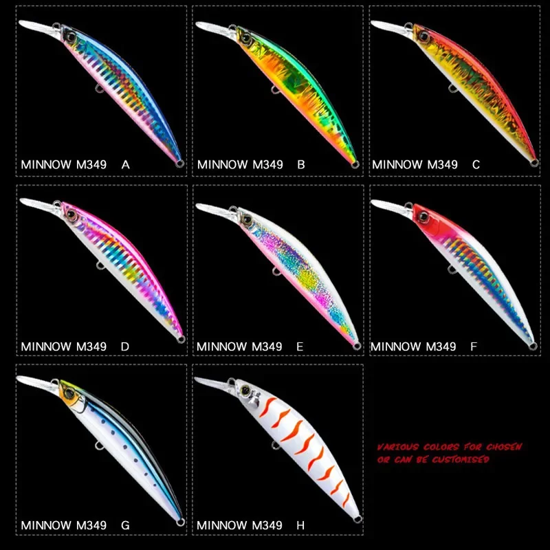 Señuelos de Pesca de pececillos, anzuelos duros artificiales, ojos 3D, 9cm, 27g - imagen 5