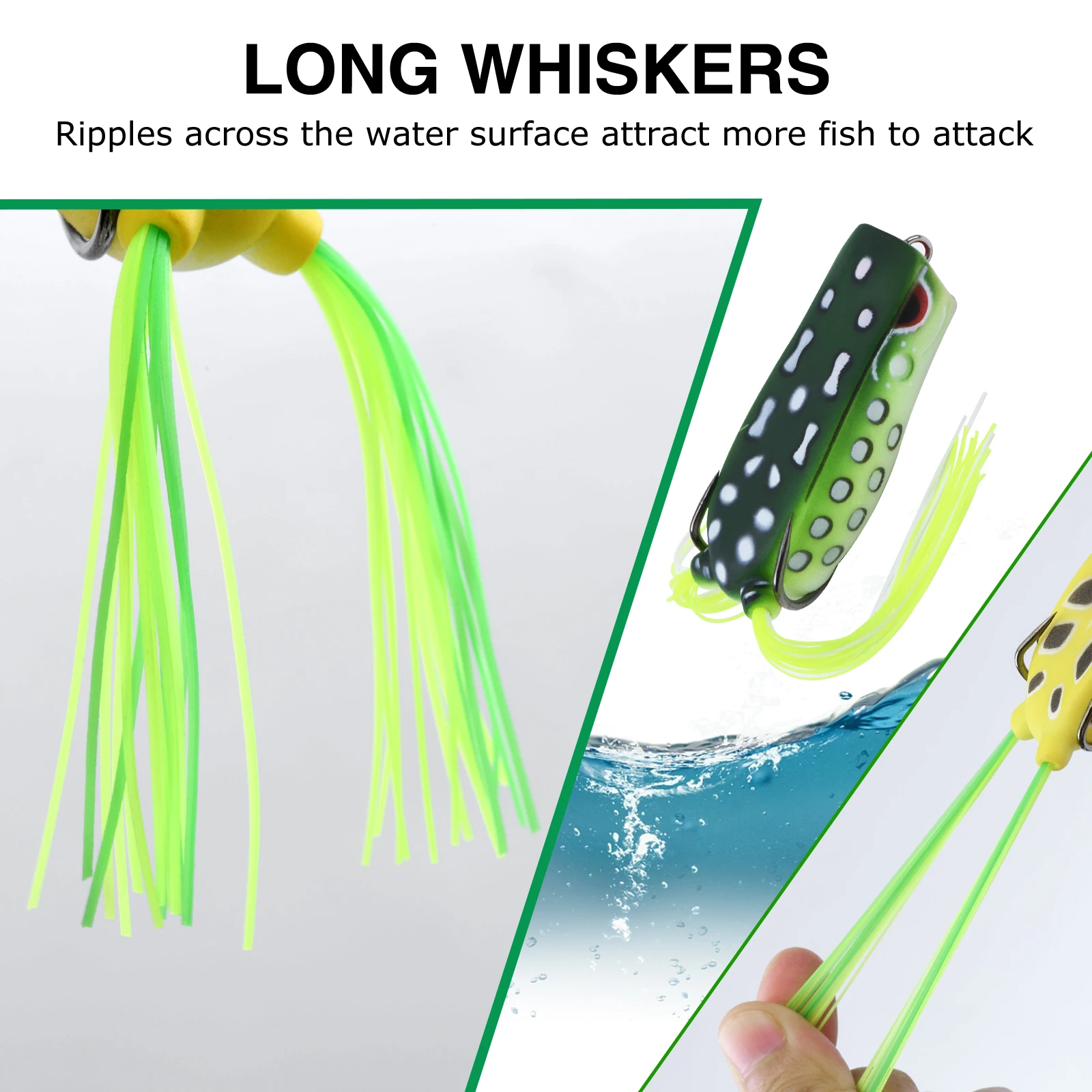 Goture 8 unids/lote cebo de simulación de ranas ojos 3D señuelo de rana Artificial cebo suave Swimbait Pesca Topwater herramienta de cebo entrega rápida - imagen 3