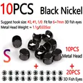 10pcs Black Nickel S