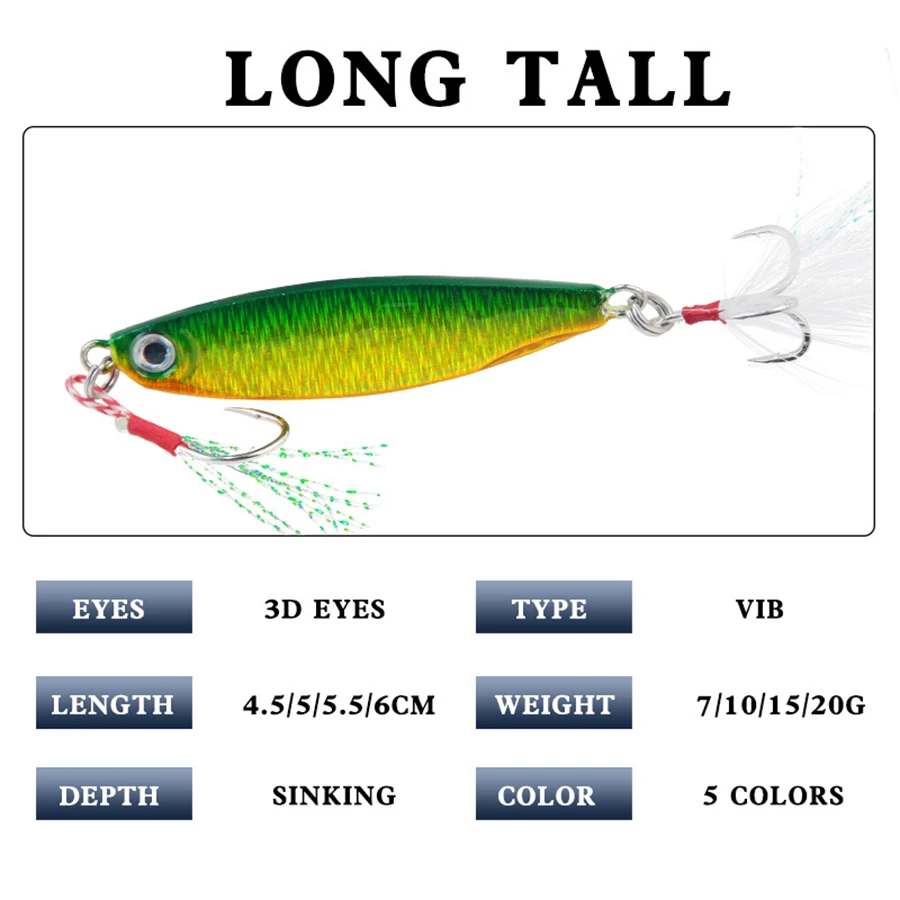 Señuelo metálico jigging lento – Cuchara fundida para lubina - imagen 3