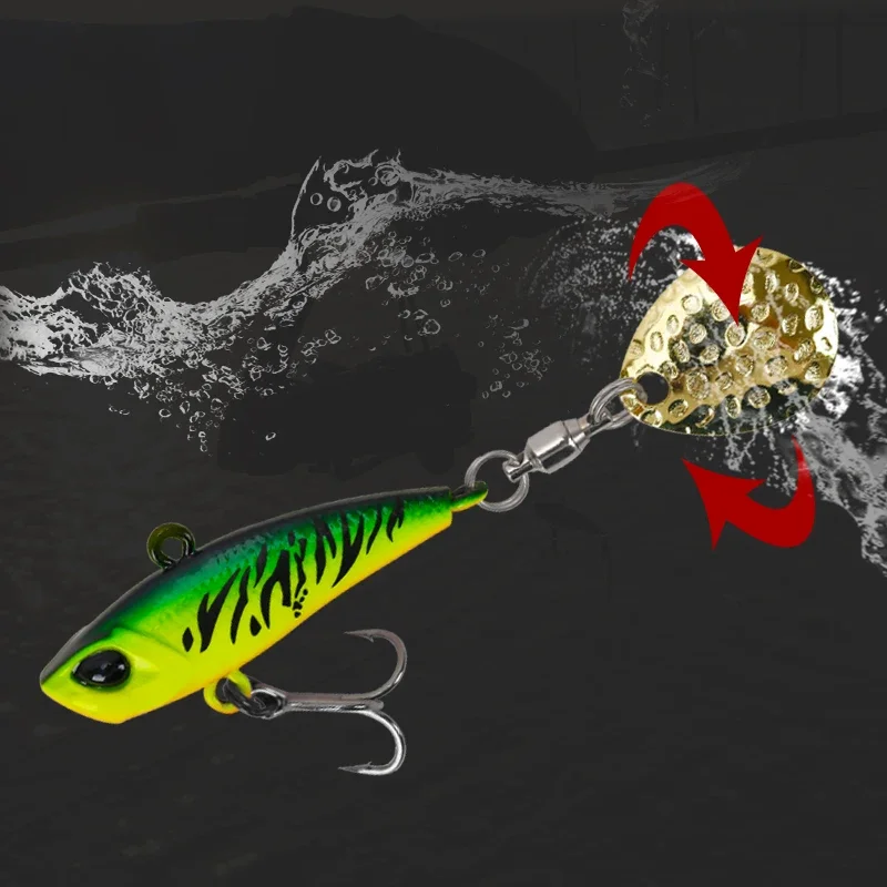 TSURINOYA 5 uds 17g/42mm cuchara giratoria cebos duros Metal VIB hundimiento señuelo de pesca SPIN MT pesca de fundición larga vibración lubina Pike - imagen 5