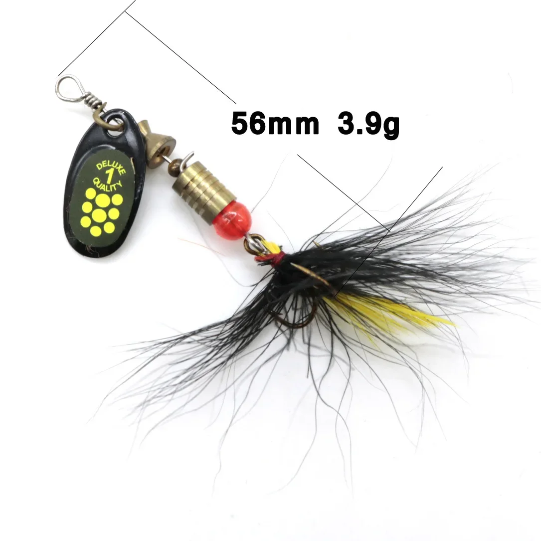 Señuelo de pesca giratorio con cuchara de Metal, juego de 10 piezas, Spoonbait Crankbaits, Wobblers de pesca para Lucio, Kit de ganchillo, cebo Artificial - imagen 3