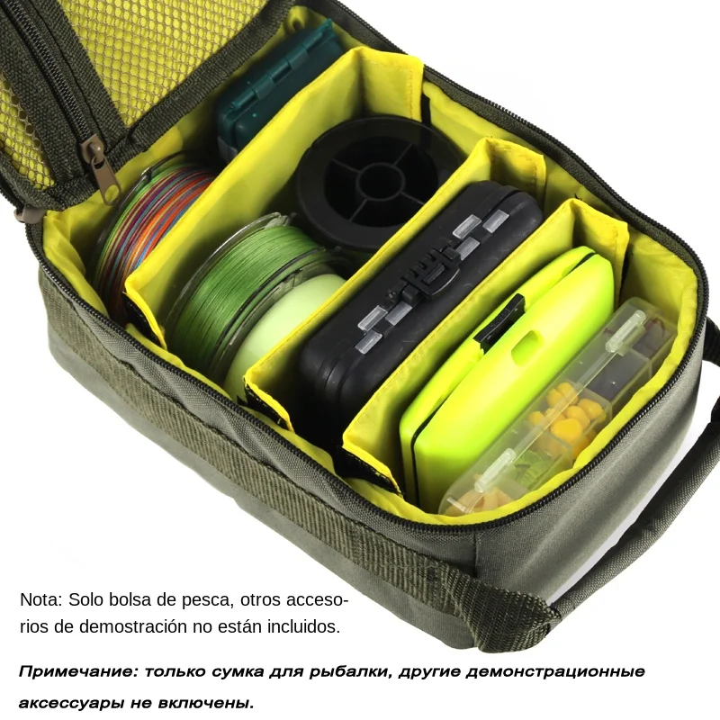 Bolsa de aparejos de pesca 3 en 1, carrete de pesca, sedal, señuelo, gancho, bolso de almacenamiento, equipo de carrete de pesca de carpa al aire libre N0237 - imagen 4