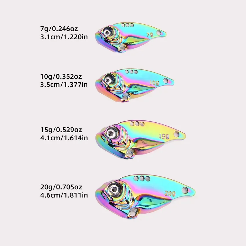 VIB-señuelo de Pesca con cuchara de lentejuelas giratoria, 7g-20g, Spinner de Metal, Swimbait, Crankbait, lubina, cebo Artificial, cigarra, aparejos de Pesca - imagen 5