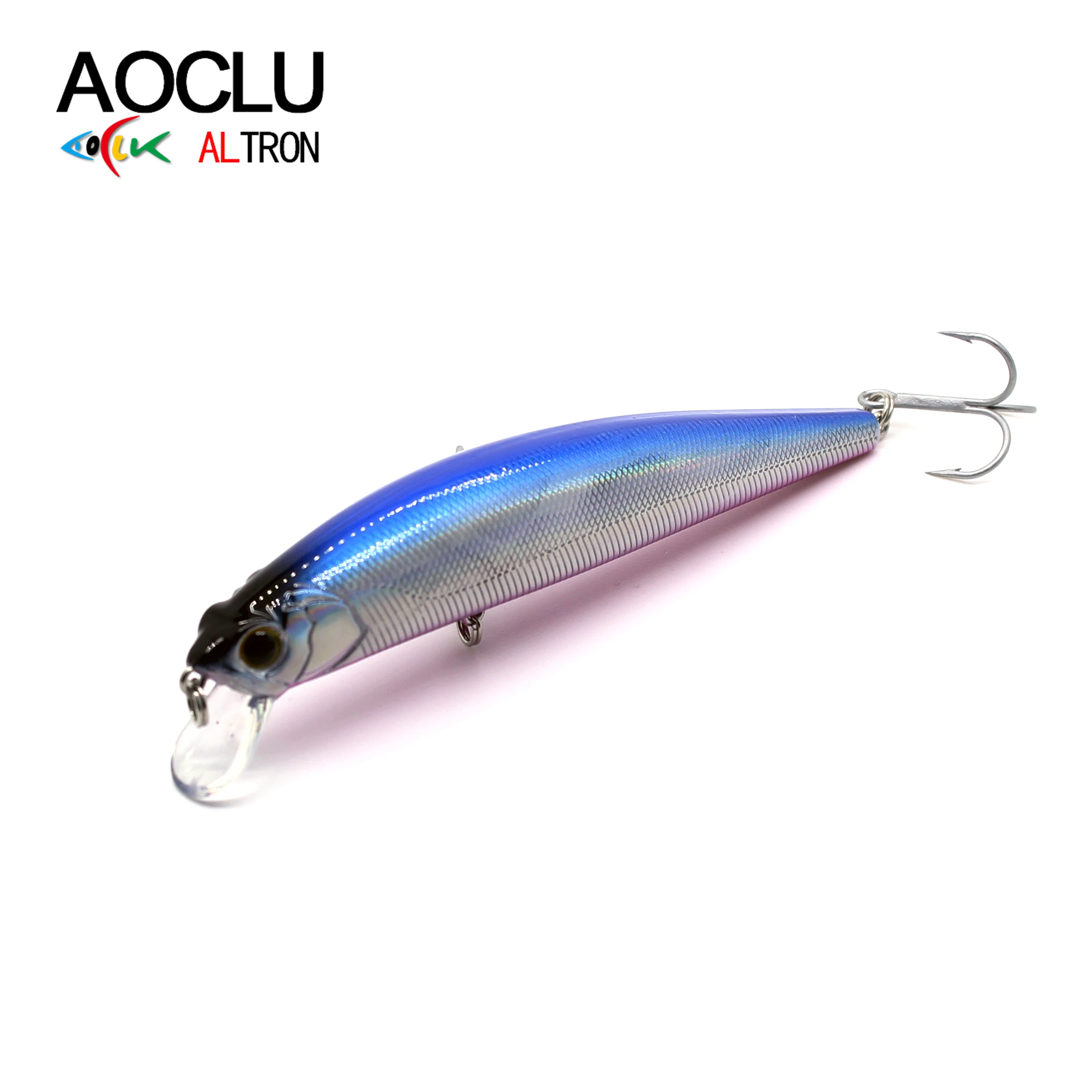 AOCLU-Señuelo duro hundimiento Minnow, señuelo Wobbler, agua salada dulce, pesca de toda clase con anzuelos VMC, lanzamiento largo, 110mm, 23g - imagen 5