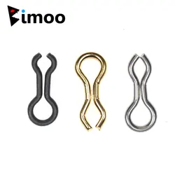 Bimoo 50 Uds S M acero inoxidable latón pesca plomo EyeLet Splay anillo giratorio DO-IT molde bucles para plantillas de Metal peso de señuelo duro