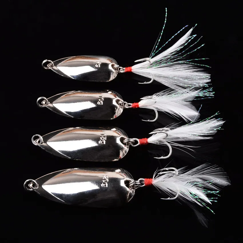 Señuelos de Pesca de Metal, cebo giratorio Wobbler, cuchara Artificial de lubina dura, lentejuelas, señuelos de gancho de acero de Metal, 7g/10g/15g/20g, 1 pieza - imagen 4
