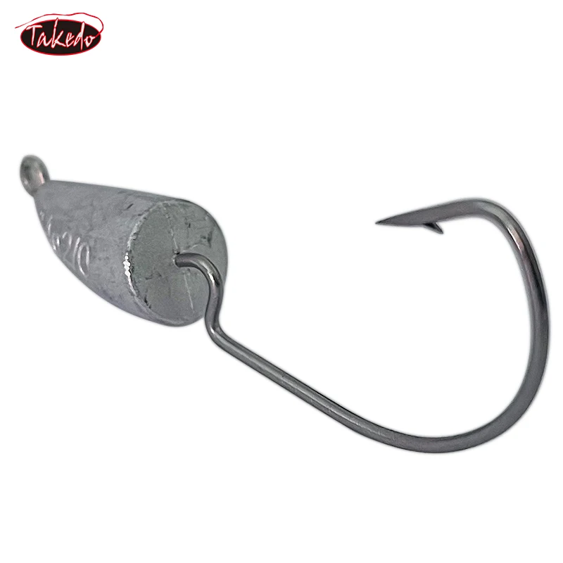 TAKEDO 5G 7G 10G 14G bala Jig cabeza anzuelo de pesca accesorios raíz Original manivela anzuelos Rockfish suave gusano gancho para lubina trucha - imagen 5