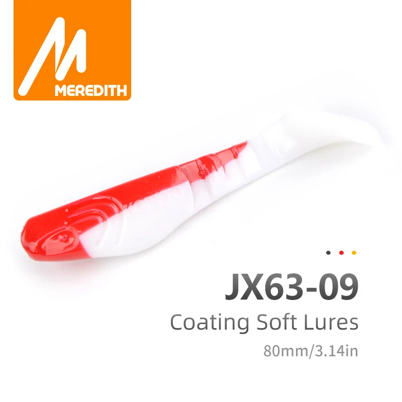 Señuelos MEREDITH mostrando su diseño de 8,5 cm 6,8 g y 8 piezas para pesca efectiva