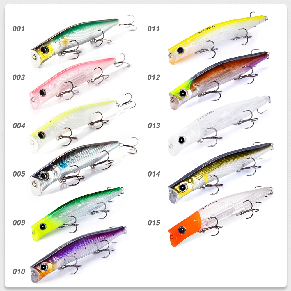D1 Top Water Popper Lure KAGELOU 124F/100F Floating Surface Bait Sea Fishing Lures Spinning Saltwater Wobblers For Pike Bass - imagen 5
