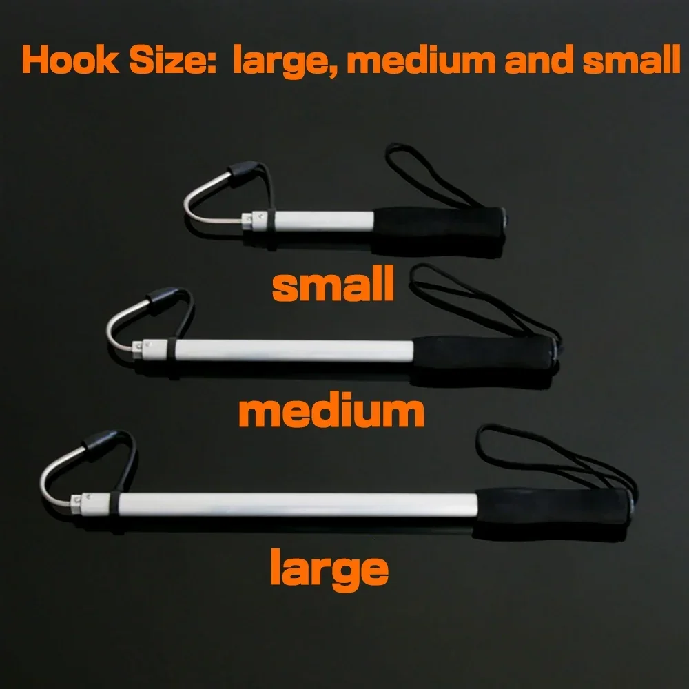 Anzuelo de pesca telescópico de acero inoxidable, accesorios de pinza para barco de mar al aire libre - imagen 5