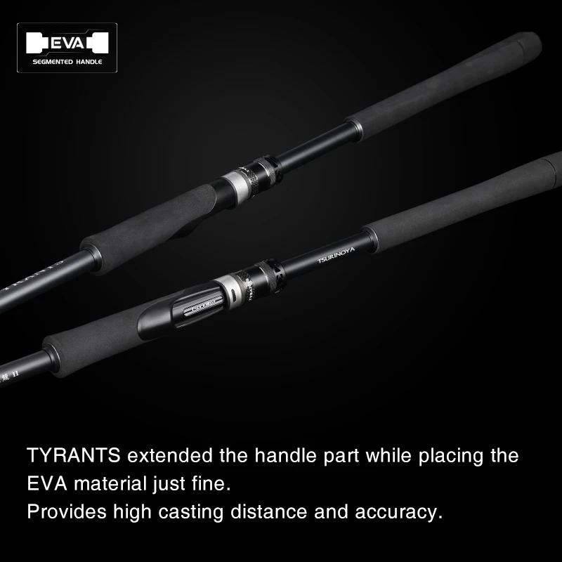 TSURINOYA-caña de pescar de fundición larga, 2,4 m, 2,7 m, tiranos FUJI M Power MF, caña de agua salada de alta resistencia, lubina, platija Picua - imagen 5