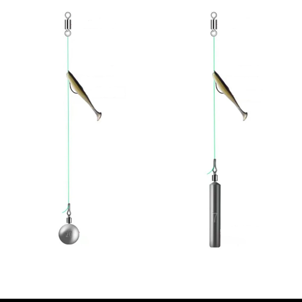 Señuelo de pesca con forma de gota de plomo, bola cilíndrica, fondo anticolgante al revés con plomo, cebo de carpa, accesorios de equipo de pesca, 10 Uds. - imagen 2