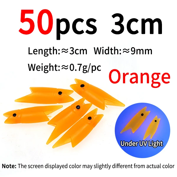 50pcs orange 3cm