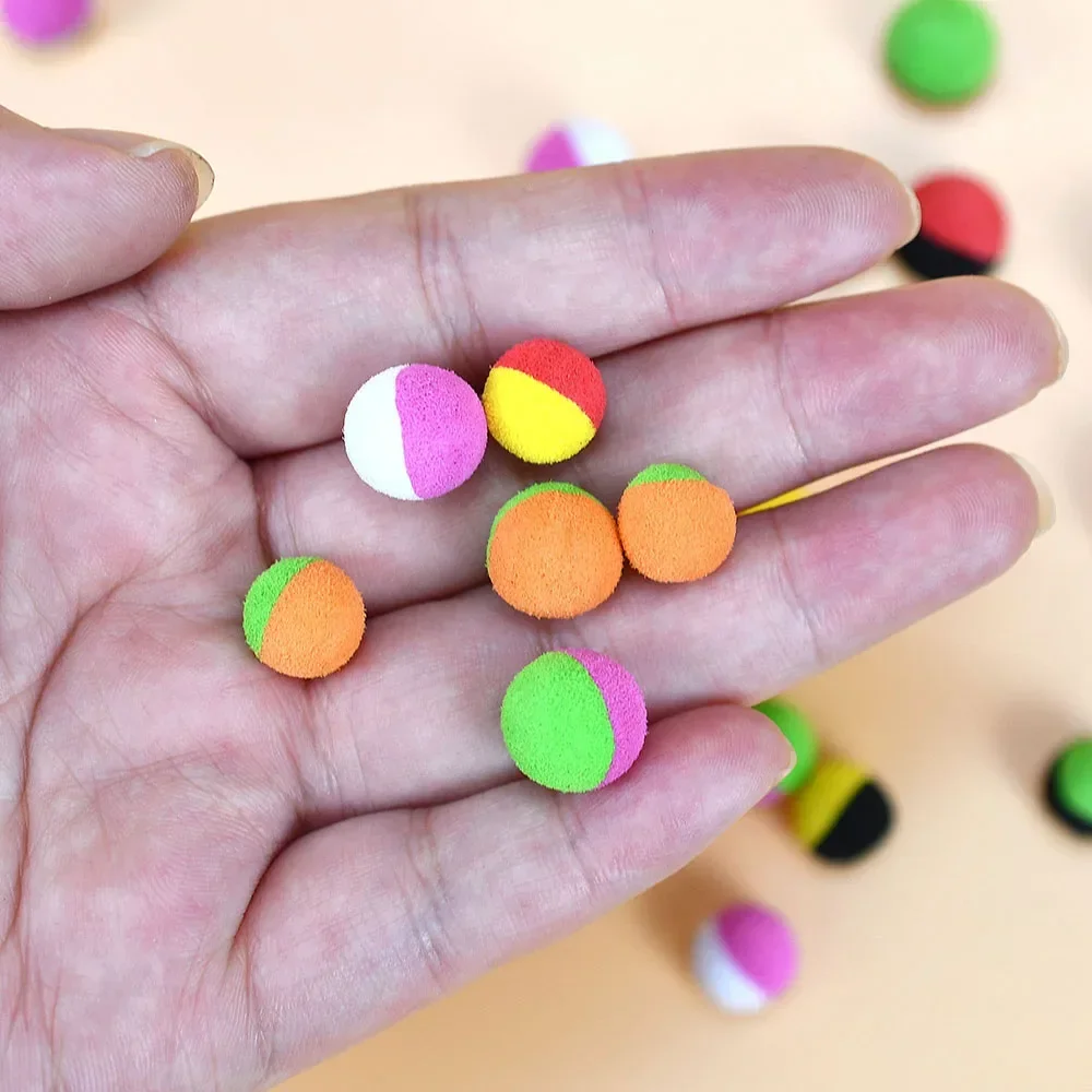 14 unids/caja Boilies de pesca de carpa emergentes 10/12/14mm bolas de espuma de flotabilidad de pesca de fondo inverso aparejo de pelo método alimentador cebo flotante - imagen 5