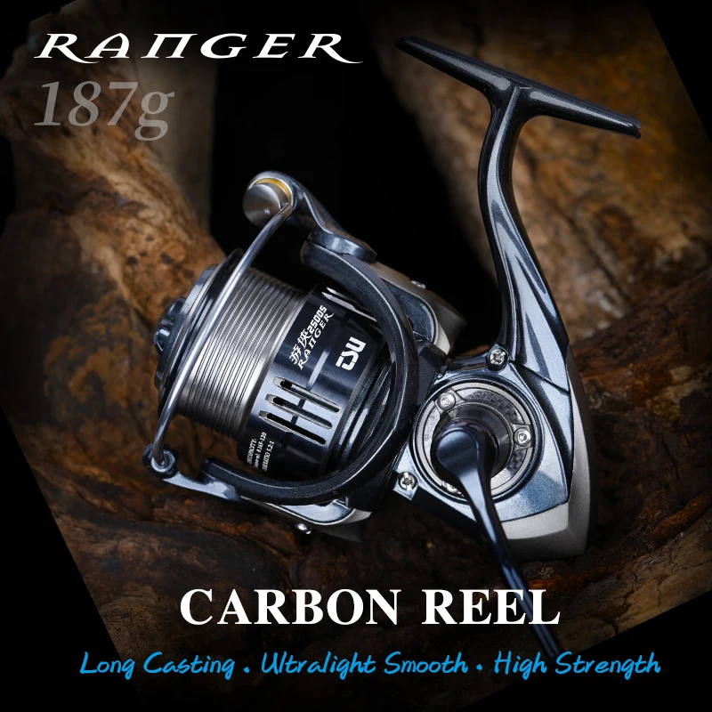 TSURINOYA Ultra ligero 155g cebo Finesse carrete giratorio RANGER 800 2000 rueda de agua dulce de agua salada de carbono suave de fundición larga - imagen 2