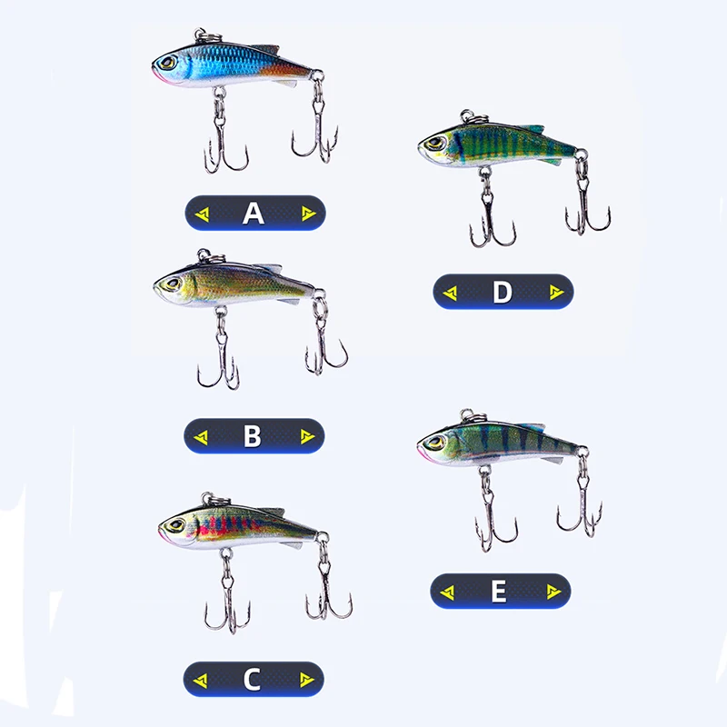 WEIHE-señuelo de pesca duro Artificial, cebo VIB que se hunde de forma realista, para agua dulce y salada, 4cm, 4,3g, 5 colores - imagen 4